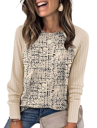 Image of SAMPEEL Sweatshirt for Women Long Sleeve Shirts Crewneck Sweaters Fall Fashion Outfits 2025 Trendy Tunic Tops Plus Size