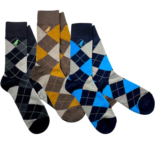 Men’s Cotton Crew Dress Socks – Ultra-Soft, Breathable, Everyday Comfort – Argyle Collection3