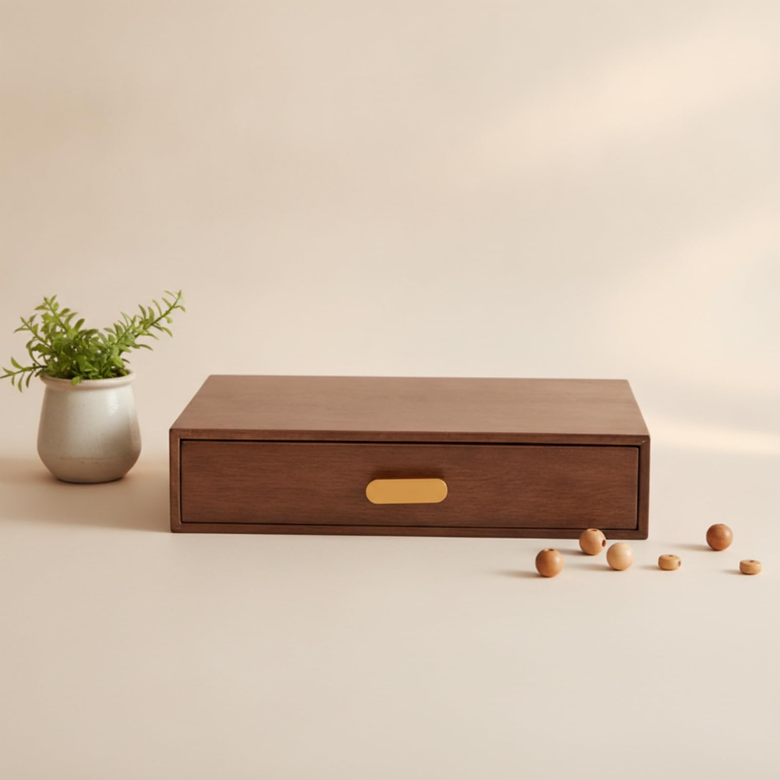 Desktop Storage Cabinet Cassettiera con Cassetto da Scrivania Contenitore in Legno con Finitura Piano Piatto per Sostegno Schermo Ordine Scrivania