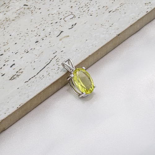 Pendentif en argent sterling 925 avec quartz citron facetté, élégance bohème - 4