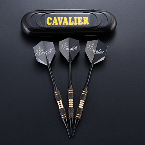 Juego de 3 dardos de punta suave para competición, con un peso individual de 18 g, barril de metal revestido de color negro y cola Cover