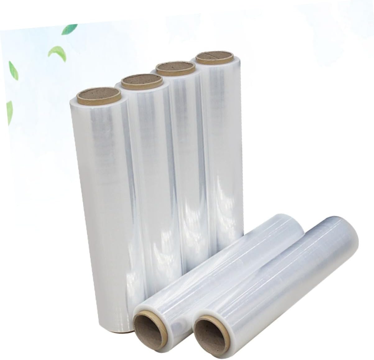 1Roll Transparent Stretch Film Wrap Self Adhesive Pallet Shrink Film for Moving and Packing Heavy Duty for Home and Warehouse Use