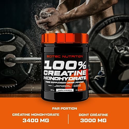 Scitec Nutrition 100% Creatine Monohydrate - Vegan - 3g par portion - Boost de performance pour les exercices de haute intensité - 300 g, non aromatisé – Image 8
