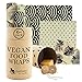 Envoltorio Cera Vegana para Alimentos; Set de 6 Vegan Vax Wrap Natural de Tela; Papel Bocadillo Reutilizable Vegano; Cubiertas Lavables para Cuenco Ecológica; Zero Waste Alternativa para Queso, Fruta
