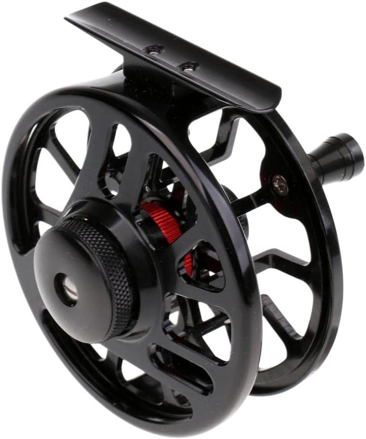Aluminum Alloy Fly Fishing Reel with Smooth Running, Reversible Design | weight One Way Bearing | for Raft Fishing Enthusiasts | Featuring Tough Metal Reel Seat & CNC-Machined - Black, 5/6WF