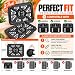 POIU Air Fryer Grill Pans for Ninja Foodi AF400UK, DZ400UK & DZ401 9.5L Dual Zone, 2-Pack Carbon Steel Replacement Crisper Plates, Grill Trays with Rubber Bumpers, Dishwasher Safe