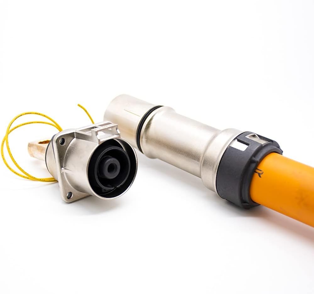High Voltage Connection 1 Pin 180ｰ Metal Socket&Plug 500A Straight Shield