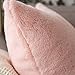 MIULEE Pack of 2 Decorative Throw Pillow Covers Luxury Soft Faux Rabbit Fur Warm Square Cushion Cases for Sofa Bedroom Living Room 18 x 18 Inch Pink