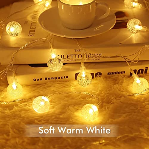 Image of Xenith 14 LED Crystal Bubble Ball Fairy String Lights for Diwali Christmas Xmas Tree New Year Party Birthday Wedding Garden Indoor Outdoor Decoration Light (Warm White, 3.5 Meter)