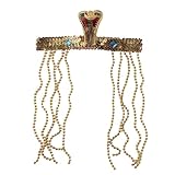 Mufeng Ägyptische Perlenkopfschmuck Mit Cleopatra Perlen Schlangen Stirnband Standard Reif Nilkönigin Kopfbedeckung Nilkönigin Halloween Fest Kostüm Gold Einheitsgröße