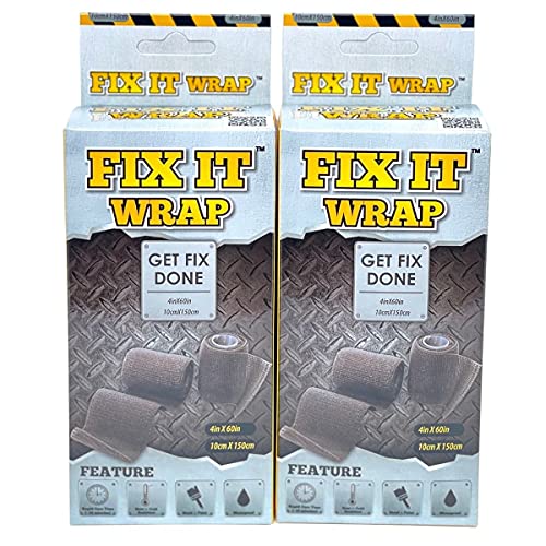 Fix It Wrap | Strong Fiber Weld Fix Reinforcement | Fiberglass Repair Tape (4 INCH X 50 in.) 2 Pack