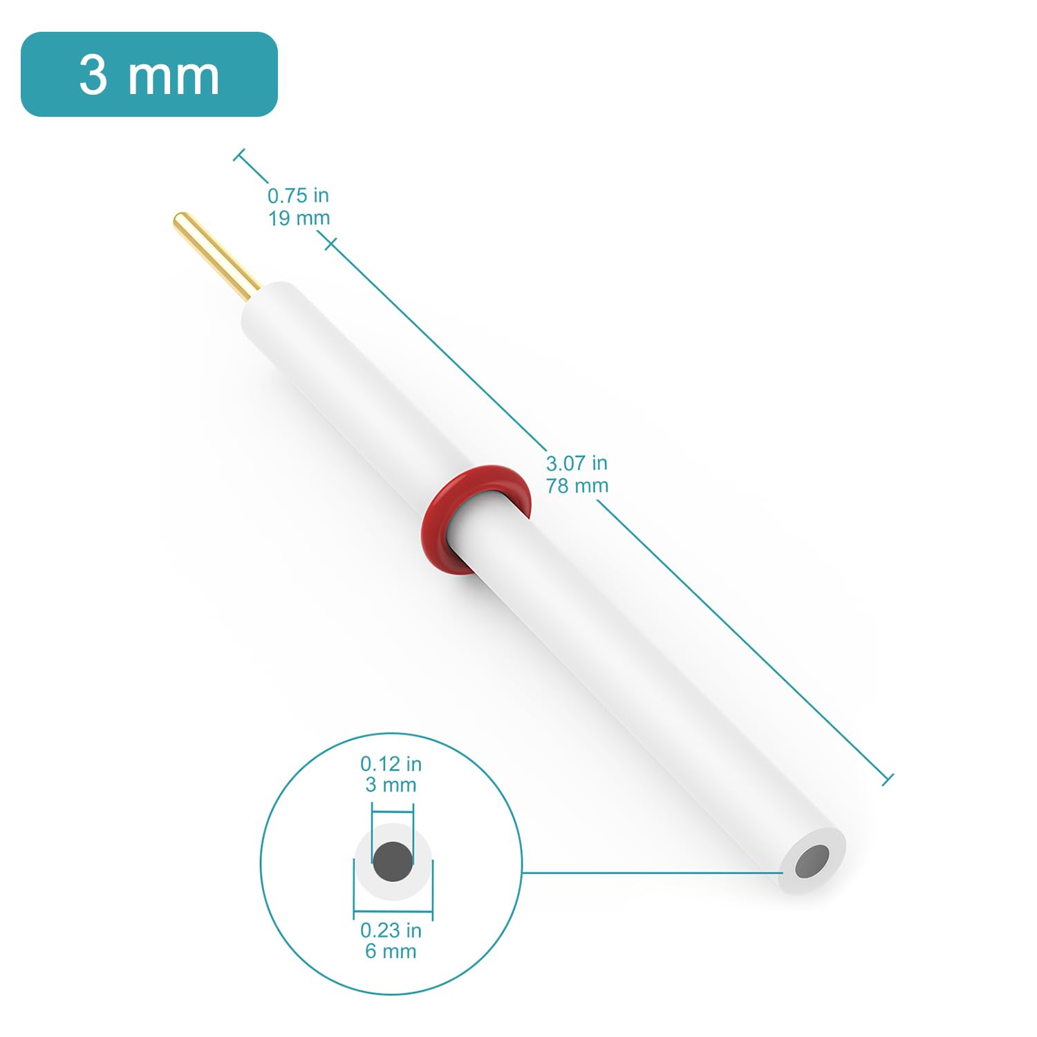 Electrodo de Disco Carbono Vítreo 3 mm GDMS Probado Electroquímica