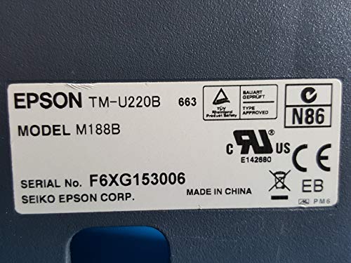 Epson TM-U220B M188B POS Receipt Printer USB Interface - Red & Black Ribbon - with Power Supply (Renewed) - Image 3