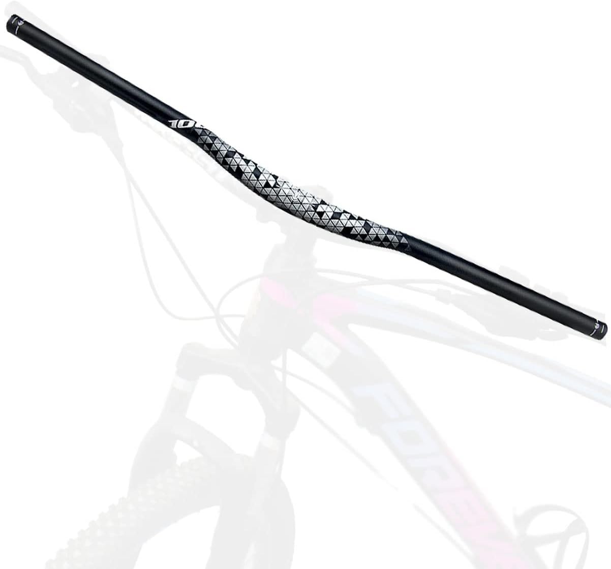Mountain Bike Riser Handlebar 31.8mm Length 780mm/800mm Extra Long Bar Aluminium Alloy Downhill Handlebar Rise 33.5mm Swallow-Shape Bicycle Handlebars (Color : Black, Size : 780mm)