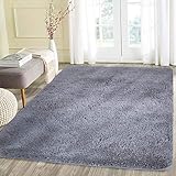 【Upgraded Design】Velvet surface, sponge interlayer, non-slip upgraded thick version felt cloth bottom, size: approx 160 X 230cm(5.3 x 7.5ft). 100% brand new and high performance multifunctional rugs.