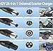 DMMNS 42V 2A Charger with 4 Tips (5.5x2.1/5.5x2.5/8mm 3-Prong/RCA) Compatible with Hiboy,Gotrax,Swagtron Universal for 36V/42V Scooter Battery