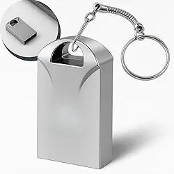 Mini Pen Drive Mini Chaveiro de Metal Rápido Ideal Para Armazenar Arquivos Fotos Musicas e Videos Metálico 128gb Resistente Ultra Rápido Cor Linha Premium (128, GB)