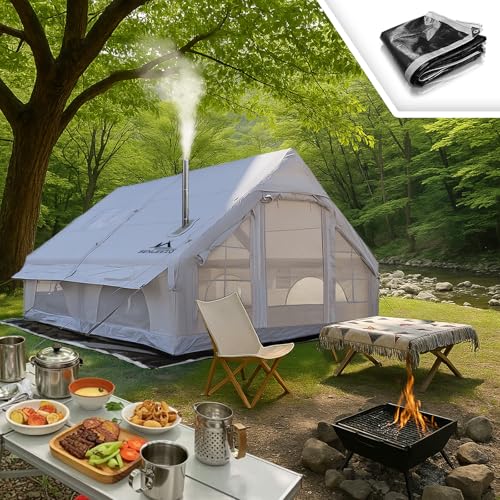 Inflatable Camping Tent for 4-6 People with Pump
