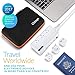 Odoga Voltage Converter 220V to 110V Travel Adapter with 4 USB Ports 3 AC Outlets and UK/Europe/AUS International Travel Plugs for More Than 150 Countries