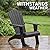 Psilvam Adirondack Chair, Oversized Poly Lumber Fire Pit Chair with Cup Holder, 350Lbs Support Patio Chairs for Garden, Weather Resistant Outdoors Seating, Relaxing Gift for Father & Mother (2, Black)