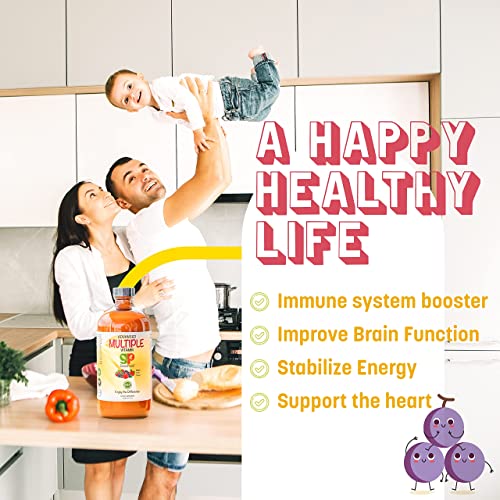 Multivitamin For Kids Vitamin Supplements – 31 Vegan Minerals & Multi Vitamins For Kids | 20 Fruit & Veggie Extracts, No Sugar, Chemicals, Gluten, Artificial Flavor | Daily Childrens Vitamins 16Oz #TOP3