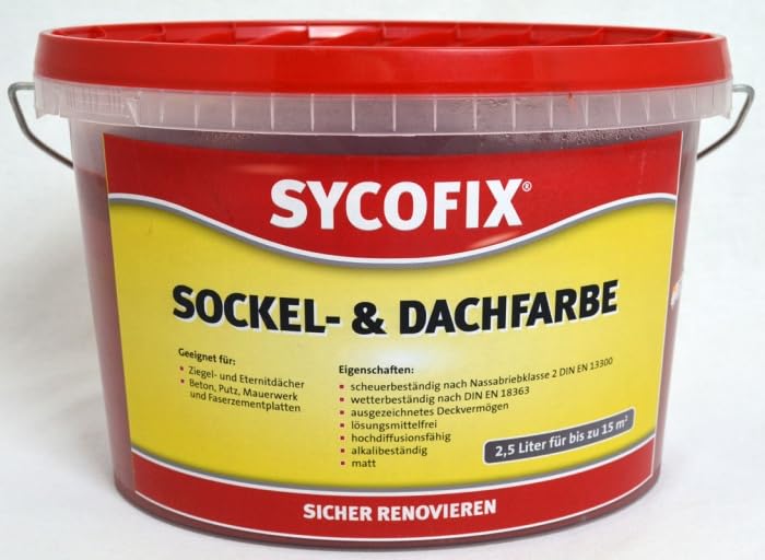 Sycofix Sockel- und Dachfarbe Ziegelrot 2,5 l