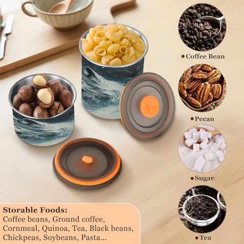 Envase de Almacenamiento de Café de Acero Inoxidable 30oz miniatura 6