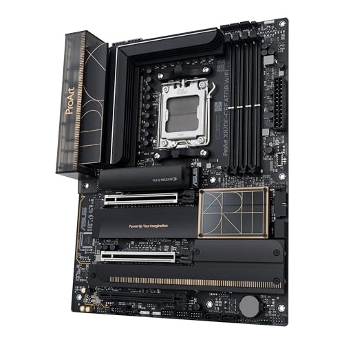 ProArt X870E-CREATOR WIFI, scheda madre AMD X870E ATX, slot PCIe 5.0 x16, GPU di nuova generazione, 16+2+2 stadi di alimentazione, DDR5, doppia USB4, 10 Gb e 2,5 Gb LAN, WiFi 7, 4 slot M.2 - Scheda madre - Immagine 2