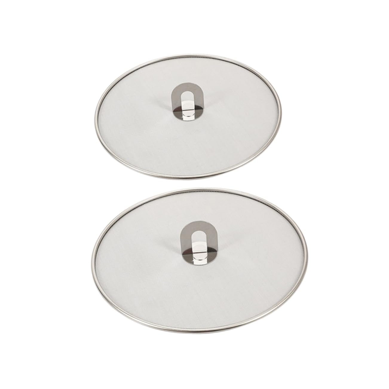 ABOOFAN 2 Pcs Stainless Steel Mesh Splatter Pot Cover Pot Lids for Grease Protection Multi Function Kitchen Use Easy to Handle Comfortable Grip