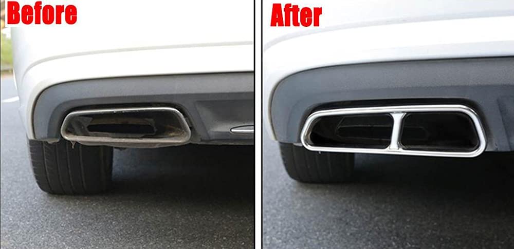 Copertura Per Tubo Di Scarico Auto Tubo Coda Gola Trim Per A6 A7 C7 2016-2018 Cornice Decorativa Per Tubo Di Scappamento Acciaio Inossidabile Styling Accessori Esterni