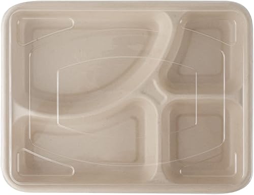 Miniatura 16 de Restaurantware Solo tapas: tapas pulp tek para bandejas To Go 100 tapas desechables para llevar contenedores - Hecho de fibras de caña de azúcar,