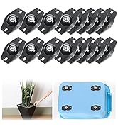 Castor Wheels, 16Pcs Stainless Steel Small Wheels for Furniture Self Adhesive Swivel Casters Mini...