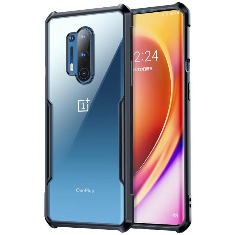 MeTec Crystal OnePlus 8 Shock Proof Cover | Transparent Back (Rear) | Shock Proof Design Plastic Material | 0.8 MM Extra Thickness to Protect Camera & Screen (OnePlus 8)