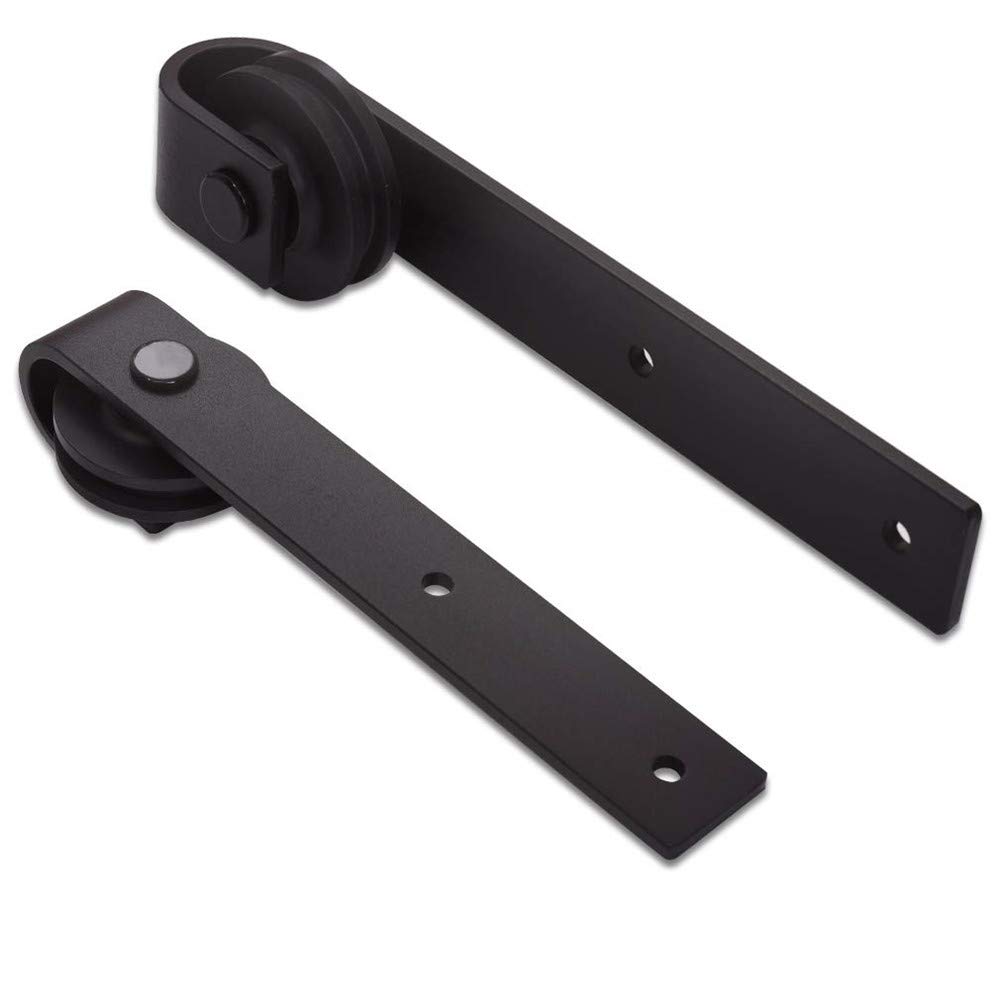 CCJH 2.46M/8FT Hardware Kit di guida per porta scorrevole, binario porta scorrevole a doppia porta per una porta sospesa in legno