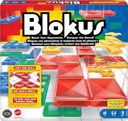 Product Image of the Mattel Games Blokus Strategy Board Game for Kids & Families with Color Blind...