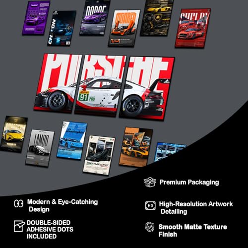 Laugham Porsche 911 Poster Set, 2-Pack, 29.21x20.8 cm - Image 5
