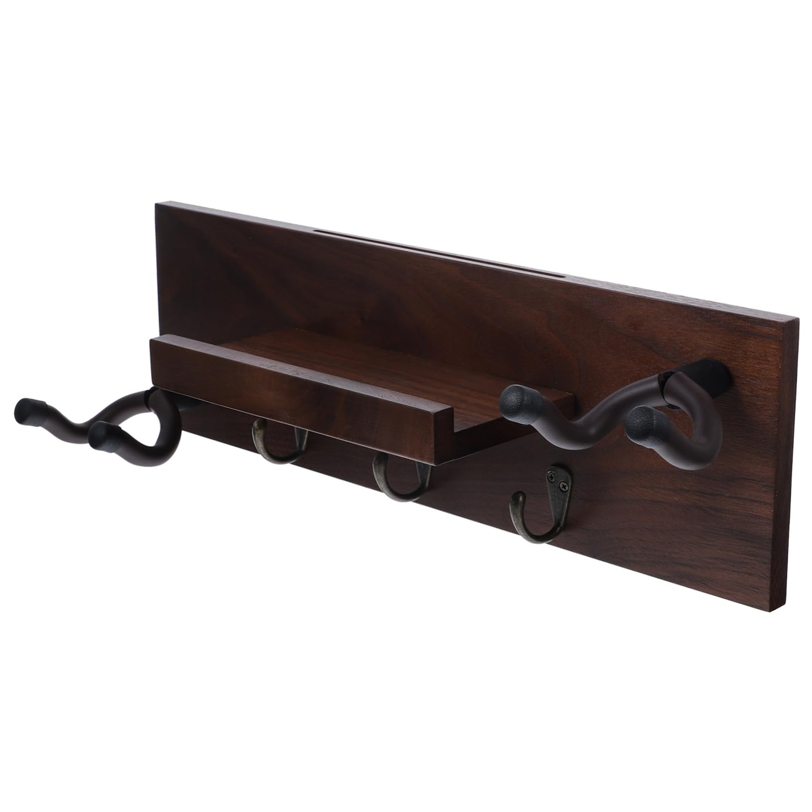 Abaodam Supporto da Parete per Chitarra, Gancio 4 in 1 per Chitarre Elettriche e Acustiche, Legno e Metallo, Stabile
