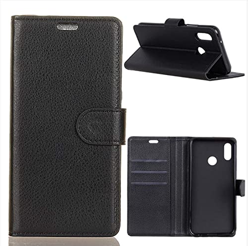 PER Asus Zenfone MAX PRO (M1) ZB602KL / ZB601KL (5.99) X00TD Copertura CUSTODIA cover STAND flip libro MAGNETICA GEL SILICONE TPU MORBIDA ECO PELLE PORTAFOGLIO (Nero)