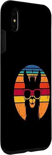 Vista 18 de iPhone 12/12 Pro Vintage Llama Divertido disfraz de alpaca, funda de llama para amantes de las llamas