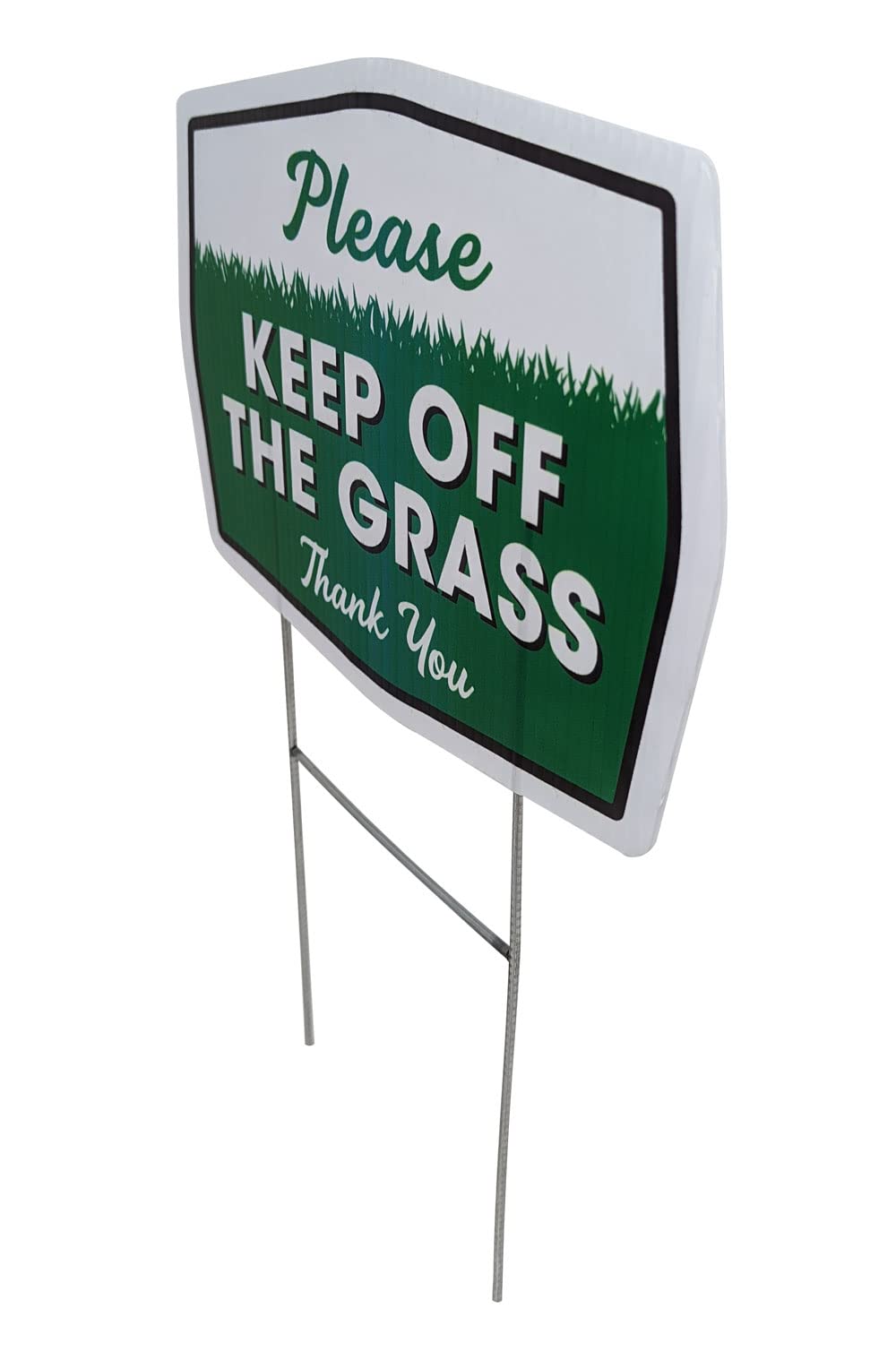 2 PC Keep Off Grass Sign - 8x12 Double Sided Coroplast No Peeing Dog