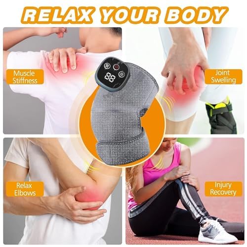 ezoubuy Heated Knee Massager | Strong Motor Knee Massager | Lifelong Knee Massager Machine for Relaxing Knee, Shoulder, Elbow, Neck, Leg | Knee Massager for Pain Relief for Men And Women (1 Pc)(Grey) ezoubuy Heated Knee Massager | Strong Motor Knee Massager | Lifelong Knee Massager Machine for Relaxing Knee, Shoulder, Elbow, Neck, Leg | Knee Massager for Pain Relief for Men And Women (1 Pc)(Grey)