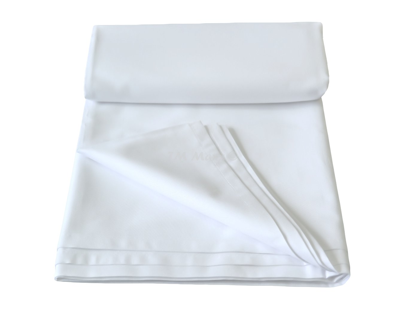 TM Maxxtable cloth bed sheet, flat sheet, summer duvet sheet, towels, hotel quality. 150 g/m² (4). 6 sizes. Seams on 4 sides. 100 % cotton. Without elastic., Cotton, White, 150x250cm