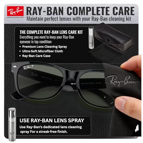 Image of Ray-Ban RB2132 NEW WAYFARER CLASSIC Square Shaped Sunglasses for Men & Women with Official RAYBAN Eyewear Kit