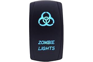 20A 12V ON-Off LED Light Rocker Switch with Blue Backlit Compatible with...