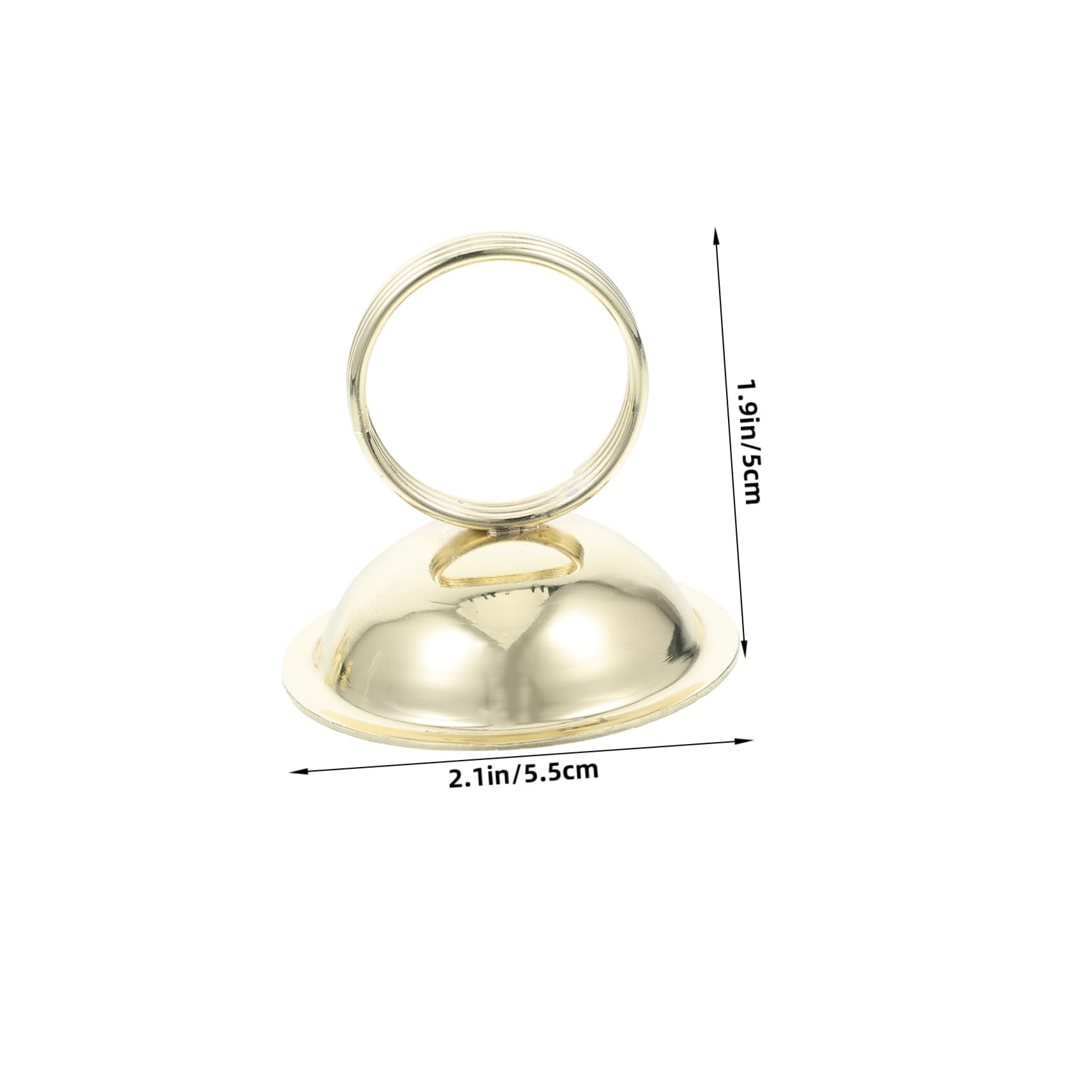 Amosfun 6Pcs Bell Shape Metal Table Number Holders Elegant Card Holders for Weddings Restaurants and Events Design for Place Cards and Food Tags