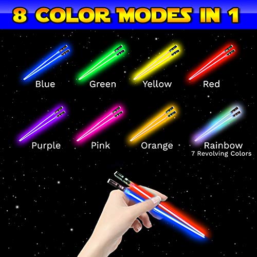 image for Chop Sabers LIGHTSABER CHOPSTICKS LIGHT UP STAR WARS LED Glowing Light