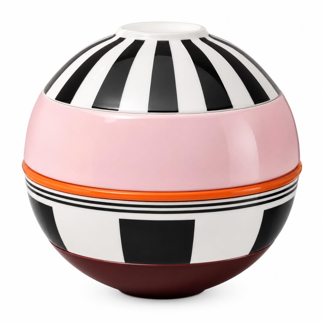 Villeroy & Boch - La petite Boule memphis, vajilla de porcelana, juego de cuencos, 5 piezas. Set de servicio, 14 cm Ø, apto para lavavajillas y microondas, multicolor