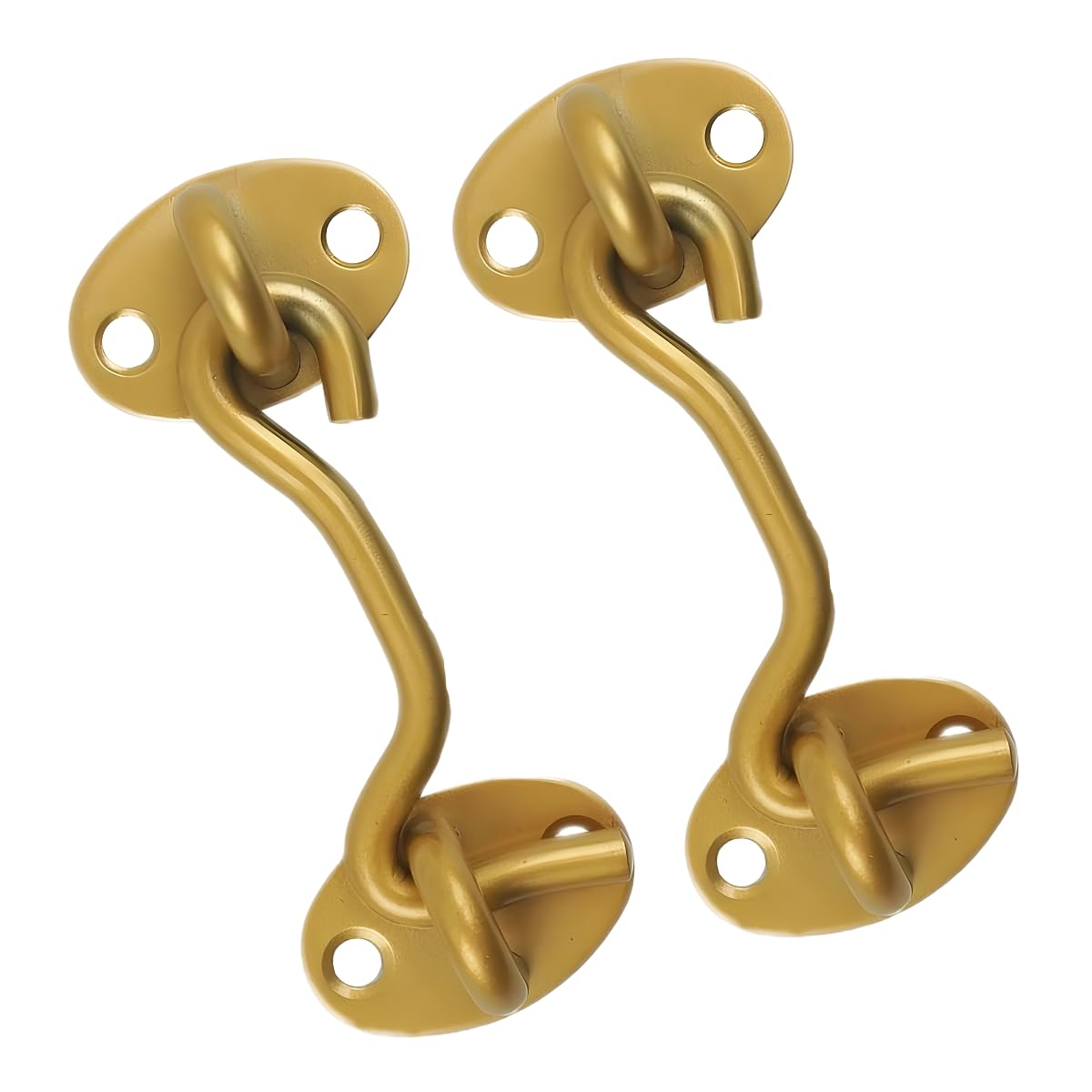 DOMIRA Gold Hook & Eye Latch - Heavy Duty Stainless Steel Door Lock | 3, 4, 6, 8 Inch | Gate Hook and Eye Latch for Doors, Sheds, Barns, Windows, Sliding Doors (Pack of 2 & 4)