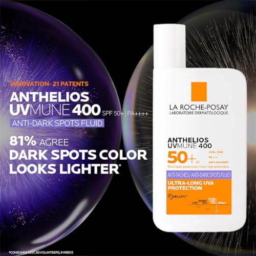 Image of La Roche-Posay Anthelios UVMune Anti-Dark Spot Fluid Sunscreen SPF50+, 50ml (Pack of 2)