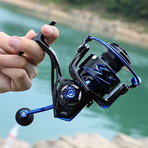 Sougayilang Spinning Reels Ultra-Weight, 6.2: 1 High Speed ​​Gear Ratio, Metal Frame And Rotor, 12 + 1 Shielded Bb, Smooth Powerful Freshwater And Saltwater Spinning Fishing Reel(Sd-2000-Blue) #TOP5
